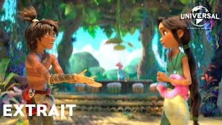 Les Croods 2 : Une Nouvelle Ère Extrait Guy et Eep rencontrent Aurore VOST [Actuellement au cinéma]